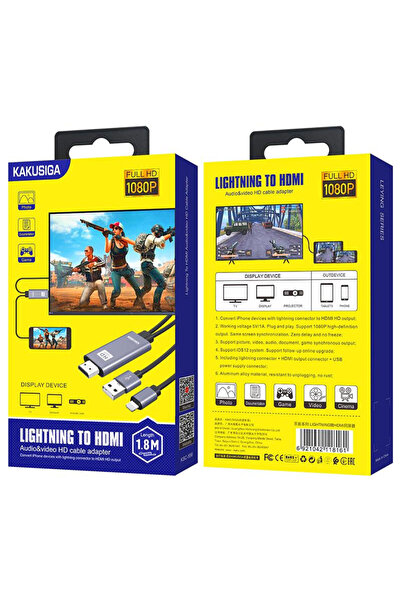 AUDIOX Kaku (KSC-556) – Προσαρμογέας Ήχου και Εικόνας, Lightning σε HDMI, 1.8...