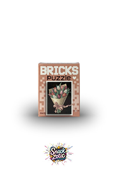 Bricks Snackzotic Tulip Bouquet Themed Aesthetic Mini Puzzle - 100 Piece Puzz...