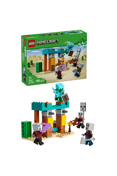 LEGO В® Minecraftв„ў - Patrula Illager de desert 21267, 105 piese