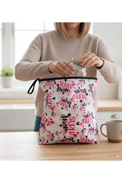 yorni 2 Adet, 30x35cm Sıvı Geçirmeyen, Islak Kuru Çok Amaçlı Çanta, Fermuarlı, Makinede Yıkanabilir