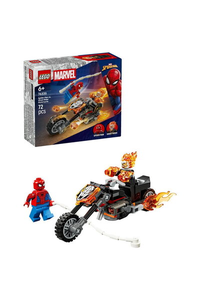 LEGO ® Marvel - Omul Paianjen vs Calaretul fantoma pe motocicleta 76335, 72 p...
