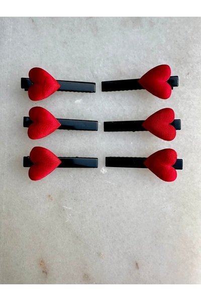 Naz Atölye SATEN KALPLİ TOKA 4CM PENS TOKA 6 ADET