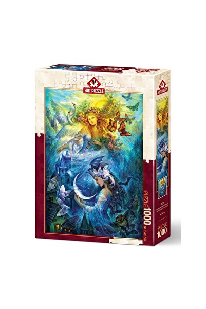 ALVERA COLLECTION 5218 Art Puzzle, Day and Night Princesses 1000 Pieces