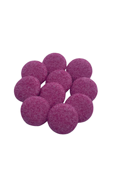 Düğmece 10 Adet Desenli Pembe Kumaşlı Düğme (20mm)