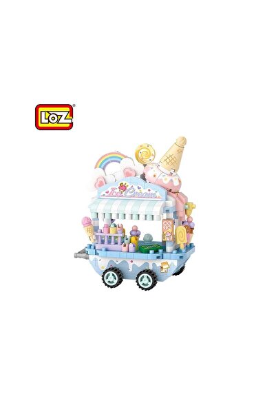 WOWMOMKIDS لعبة مكعبات بناء على شكل عربة آيس كريم من لوز، 300 قطعة، موديل Lz-...