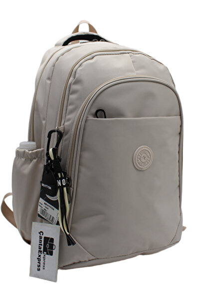 ÇantaExpress Μπεζ Unisex Σχολικό Σακίδιο Πλάτης Αδιάβροχο Υφασμάτινο Σακίδιο ...