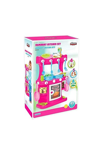 parlahome 03 335 Hamarat Footed Kitchen Set Pink - Toy