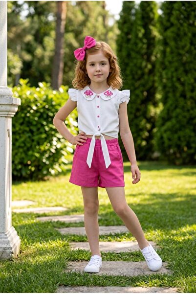 Niliya çocuk giyim Υπέροχο καλοκαιρινό εορταστικό τριπλό σετ με μανιτάρια