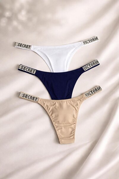 FASHION Βραζιλιάνικα στρινγκ εσώρουχα, σετ 3 ζευγαριών