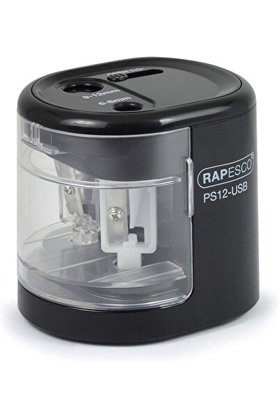 Rapesco Ascuțitoare electrică de creioane 6-12 MM PS12-USB Negru