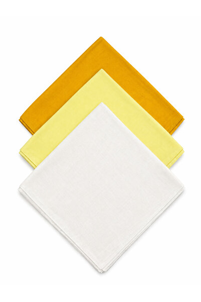 VEGA MODA Μονόχρωμο ραμμένο τυλιχτό ύφασμα σετ 3 τεμαχίων 100x100 εκ. Ινδικό ...