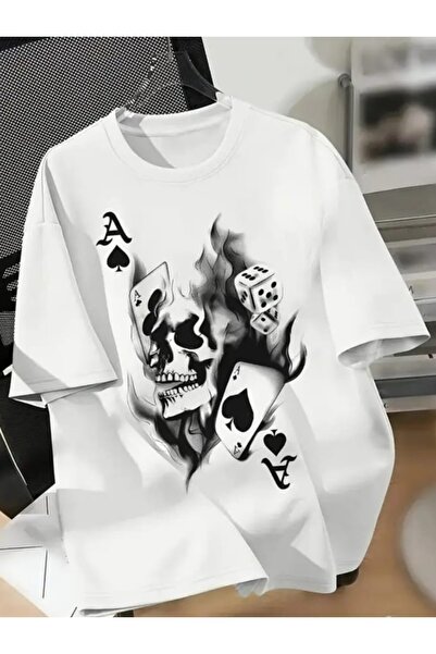 Panda Baskı Tekstil iskelet-kart baskılı özel tasarım oversize tshirt