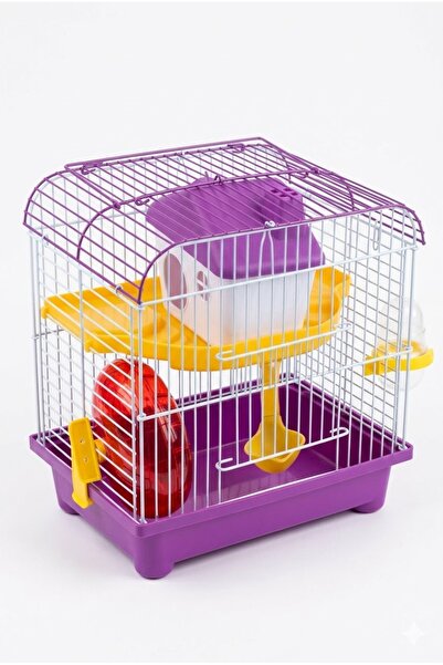 ALVERA COLLECTION Hamster Kafes Mor