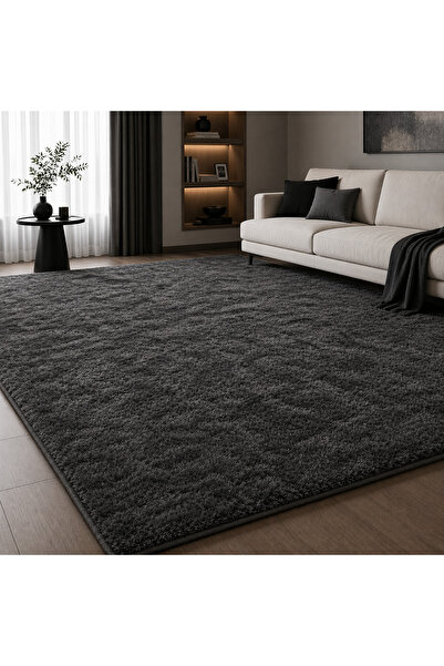 Merinos Antrasit Kaymaz Taban Peluş Halı