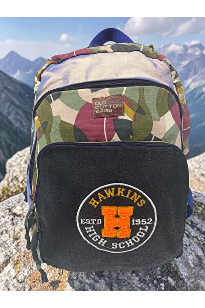 Old Cotton حقيبة سفر مدرسية ذات تصميم كلاسيكي ملون عالي الجودة مقاس 30 سم × 4...