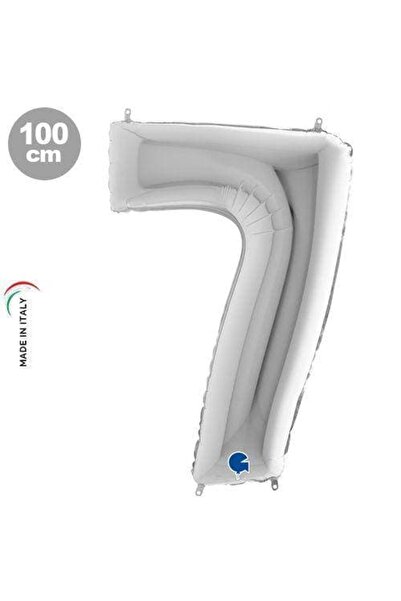 parti show 7 Number Silver Foil Balloons (100 cm)