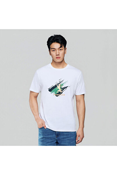 Giordano Men's Slim Fit Lion Graphic Tee