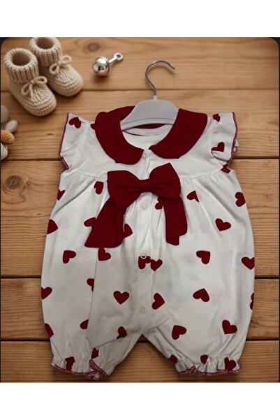 glamour baby Kalp Desenli Bebek Tulum