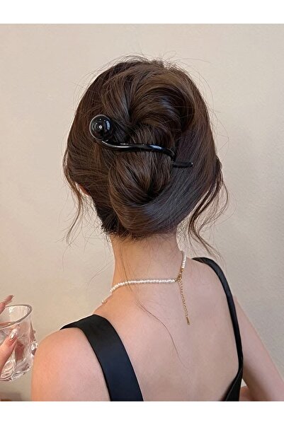 YOYYO Vintage ρετρό κομψό καφέ χρώμα με μαργαριτάρια κομμένα μαλλιά 11cm - Μο...