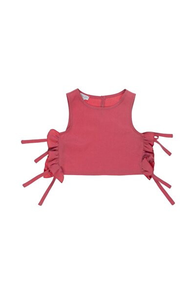 PETIT-ATELlER Top With Bows In Tencel & Linen Azalea High-Quality Fun Kids Ev...
