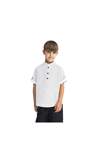 PETIT-ATELlER Tunic In Cotton Blend Stripe Black & White High-Quality Fun Kid...