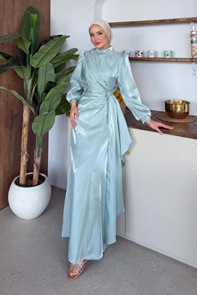 Şulemoda Giyim Βραδινό φόρεμα Caroline Stone Mint