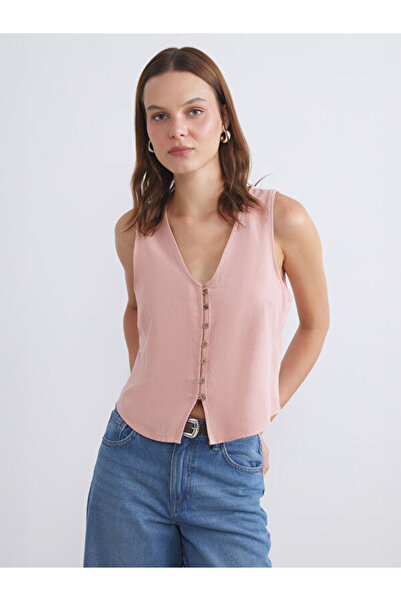 LC Waikiki I V Dikim Linen Blend Women's Classic Vest from Freezen Store