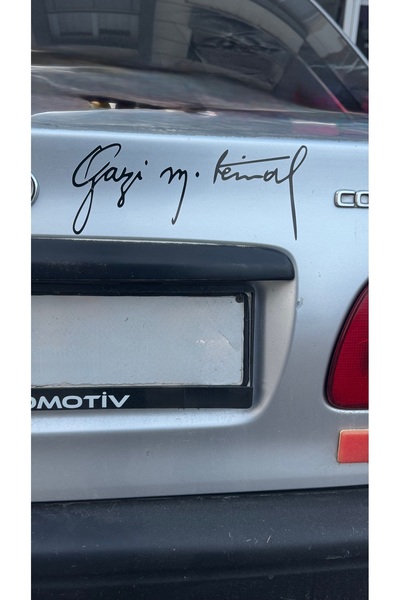 PRİME Concept Gazi Mustafa Kemal Car Sticker Black 25X9