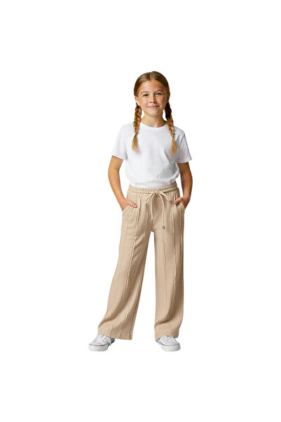 CUBBUX Pantaloni de vară pentru fete, cu croială confortabilă, talie elastică...