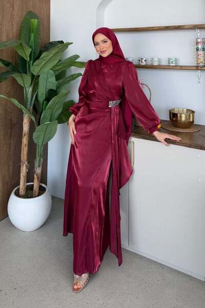 Şulemoda Giyim Βραδινό φόρεμα Caroline Stone σε μπορντό