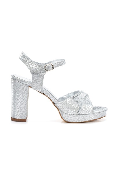 Satenora Παπούτσια με τακούνι Norielle Silver Platform