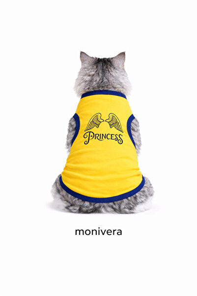 Modetra New Season Summer Princess Angel Wing Printed Colorful Piping Cat Out...