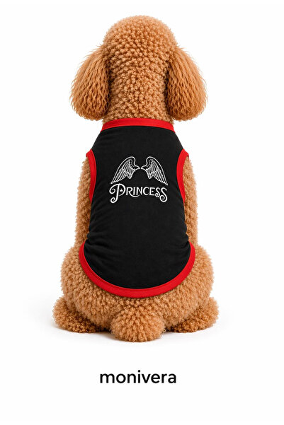 Modetra New Season Summer Princess Angel Wing Printed Colorful Ribbed Dog Out...