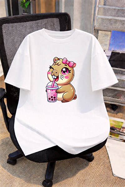 LORVEX Υπερμεγέθη παιδικό εφηβικό μπλουζάκι 100% βαμβακερό με στάμπα, άνετη ε...