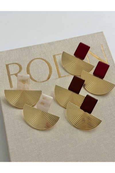 Didoria Accessory Orella Gold Renk Retro Küpe