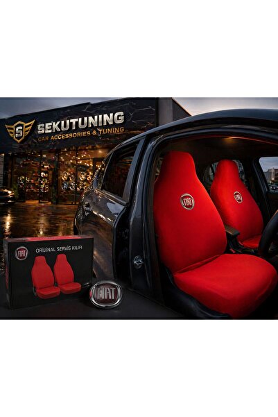Fiat kırmızı ön arka servis kılıfı 4 parça