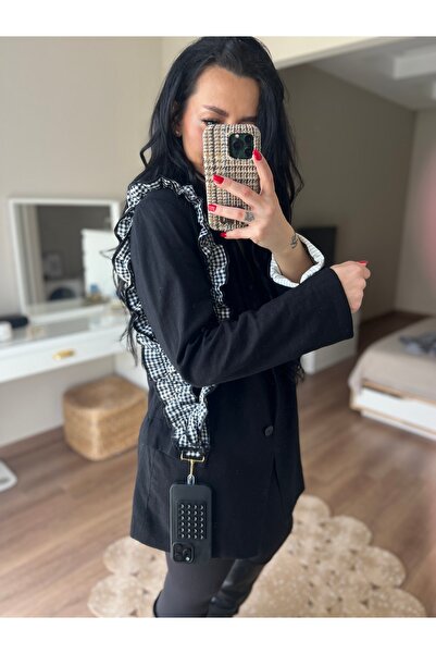 KaiAtelier Dama Keten Fırfırlı Telefon Askısı / Çanta Askısı
