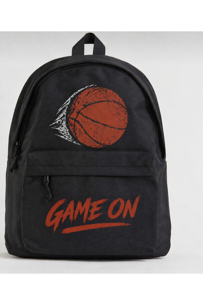 Toum Μαύρο σακίδιο πλάτης με σχέδιο Game On