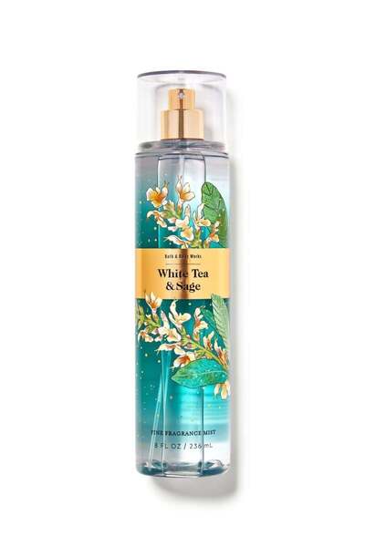 Bath & Body Works رذاذ عطري فاخر من الشاي الأبيض والمريمية