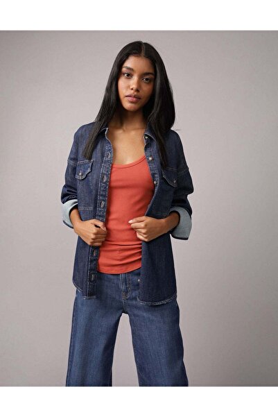 AMERICAN EAGLE قميص دينيم من AE Dreamy Drape