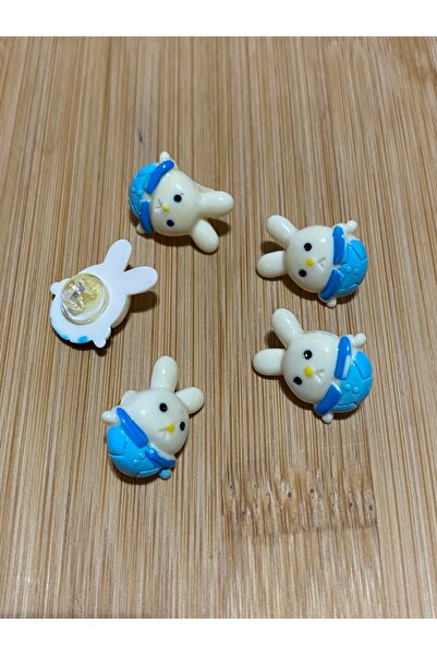 Lorin hobi Figured Baby Button with Bottom Attachment 12 mm 10 Pieces Blue