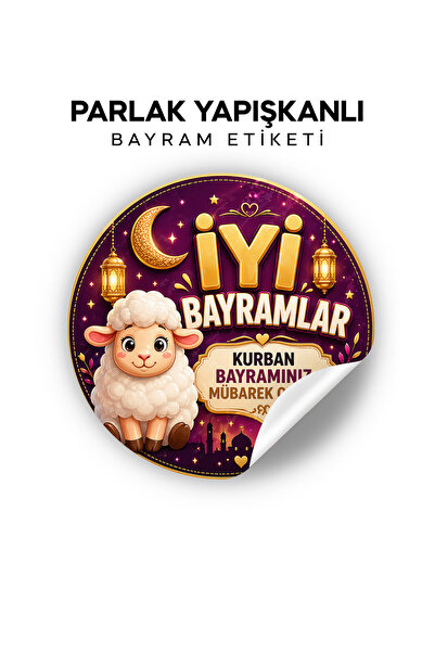 orixa Kurban Bayramı Sticker Seti - İyi Bayramlar Hediye Kutusu Etiketi (YAPI...