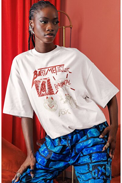 SEVBANO Babymetal Rock Metal Music Band Pre-Printed Unisex Oversize T-Shirt