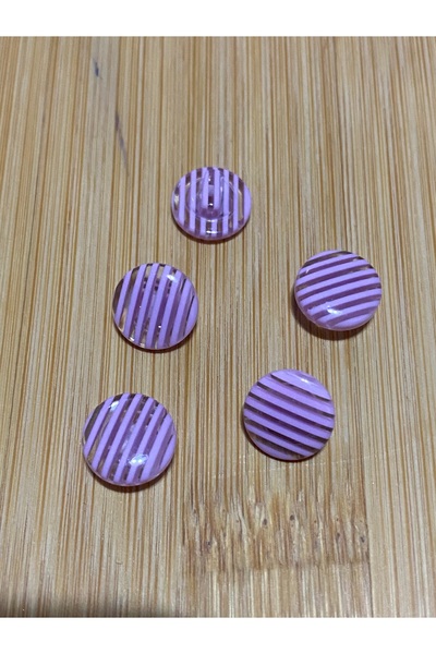 Lorin hobi Striped Pearl Baby Button 10 mm 10 Pieces Lila