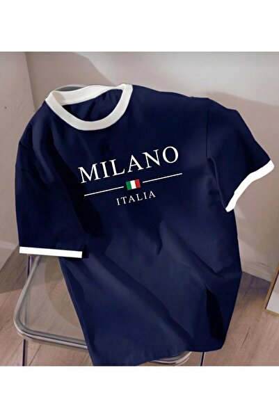 COHERENT Unisex ανδρικό/γυναικείο MILANO Προσαρμοσμένο εμπριμέ μπλουζάκι από ...