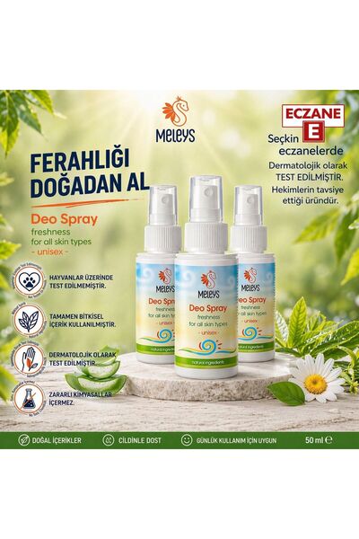 MELEYS DEO SPRAY TÜM VİCUT İÇİN UNUSEX 3AL 2 ÖDE