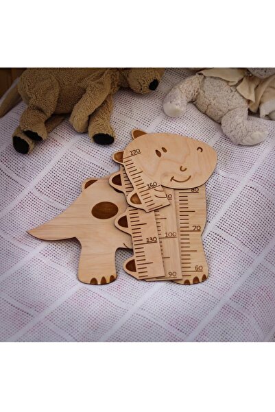 WOODDOOM Ξύλινος χάρακας γραφήματος ανάπτυξης παιδιών / Οικογενειακό μωρό Παι...