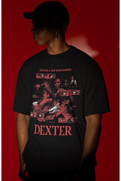 SEVBANO Tricou oversize unisex cu imprimeu frontal Dexter TV Series