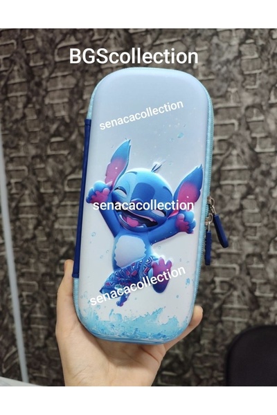 senacacollection Θήκη στυλό Eva με ανάγλυφο σχέδιο Stitch, 1 ΤΕΜ.