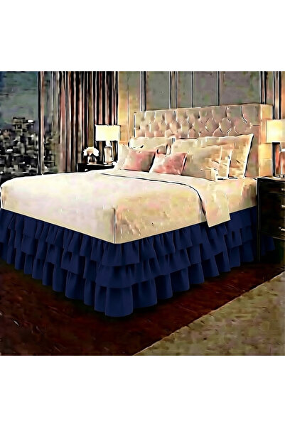 METİNEV 100% Cotton Satin Ruffled Bed Skirt – Luxurious and Elegant Design